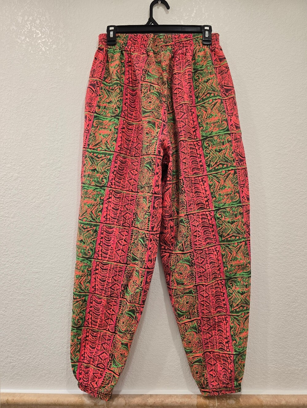 Vintage Super Rare Stonewear USA Muscle Pants Neon Gecko Print 100% Cotton S-M - Picture 2 of 6